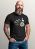 Herren T-Shirt für das Oktoberfest Alpen Motiv mit Edelweiß & Gams Fun-Shirt Trachtenshirt Bierfest Outfit Moonworks®preview