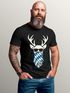 Herren T-Shirt für das Oktoberfest Bayern Hirsch mit Sonnenbrille Fun-Shirt Trachtenshirt Bierfest Outfit Statement Spruch Saufen lustig Moonworks®preview