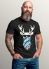 Herren T-Shirt für das Oktoberfest Bayern Hirsch mit Sonnenbrille Fun-Shirt Trachtenshirt Bierfest Outfit Statement Spruch Saufen lustig Moonworks®preview