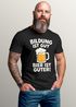 Herren T-Shirt für das Oktoberfest Bildung ist gut, Bier ist guter Fun-Shirt Trachtenshirt Bierfest Outfit Statement Spruch Saufen lustig Moonworks®preview