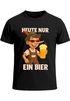 Herren T-Shirt für das Oktoberfest Heute nur ein Bier Pinocchio Fun-Shirt Trachtenshirt Bierfest Outfit Statement Spruch Saufen lustig Moonworks®preview