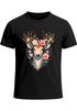 Herren T-Shirt für das Oktoberfest Hirsch mit Blumenkranz Fun-Shirt Trachtenshirt Bierfest Outfit  Moonworks®preview