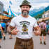 Herren T-Shirt für das Oktoberfest Im Himmel gibt's kein Bier Engel Fun-Shirt Trachtenshirt Bierfest Outfit Statement Spruch Saufen lustig Moonworks®preview