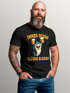 Herren T-Shirt für das Oktoberfest – Immer schön flüssig bleiben Hirsch Hai Bier Maß Trachtenshirt Statement Spruch Saufen lustig Moonworks®preview