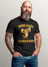 Herren T-Shirt für das Oktoberfest – Immer schön flüssig bleiben Hirsch Hai Bier Maß Trachtenshirt Statement Spruch Saufen lustig Moonworks®preview