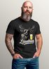 Herren T-Shirt für das Oktoberfest Lausbua Hirsch mit Bier Graphic Fun-Shirt Trachtenshirt Bierfest Outfit Statement Spruch Saufen lustig Moonworks®preview