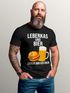 Herren T-Shirt für das Oktoberfest – Leberkas und Bier darum bin ich hier – Fun-Shirt Trachtenshirt Bierfest Outfit Statement Spruch Saufen lustig Moonworks®preview