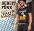 Herren T-Shirt für das Oktoberfest – Leberkas und Bier darum bin ich hier – Fun-Shirt Trachtenshirt Bierfest Outfit Statement Spruch Saufen lustig Moonworks®preview