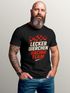 Herren T-Shirt für das Oktoberfest Lecker Bierchen Racing Team Fun-Shirt Trachtenshirt Bierfest Outfit Statement Spruch Saufen lustig Moonworks®preview