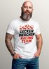 Herren T-Shirt für das Oktoberfest Lecker Bierchen Racing Team Fun-Shirt Trachtenshirt Bierfest Outfit Statement Spruch Saufen lustig Moonworks®preview