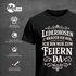 Herren T-Shirt für das Oktoberfest - Lederhosen brauch ich ned, ich bin nur zum Feiern da -  Fun-Shirt Trachtenshirt Bierfest Outfit Statement Spruch Saufen lustig Moonworks®preview