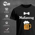 Herren T-Shirt für das Oktoberfest Maßanzug mit Bierkrug & Fliege Fun-Shirt Trachtenshirt Bierfest Outfit Statement Spruch Saufen lustig Moonworks®preview