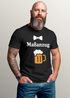 Herren T-Shirt für das Oktoberfest Maßanzug mit Bierkrug & Fliege Fun-Shirt Trachtenshirt Bierfest Outfit Statement Spruch Saufen lustig Moonworks®preview