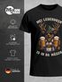 Herren T-Shirt für das Oktoberfest – Mei Lederhosen is in da Wäsch – Ersatz Tracht Hirsch Fun-Shirt Trachtenshirt Bierfest Outfit Statement Spruch Saufen lustig Moonworks®preview