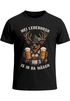 Herren T-Shirt für das Oktoberfest – Mei Lederhosen is in da Wäsch – Ersatz Tracht Hirsch Fun-Shirt Trachtenshirt Bierfest Outfit Statement Spruch Saufen lustig Moonworks®preview