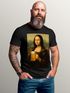 Herren T-Shirt für das Oktoberfest Mona Lisa mit Bierkrug Fun-Shirt Trachtenshirt Bierfest Outfit Statement Spruch Saufen lustig Moonworks®preview