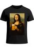 Herren T-Shirt für das Oktoberfest Mona Lisa mit Bierkrug Fun-Shirt Trachtenshirt Bierfest Outfit Statement Spruch Saufen lustig Moonworks®preview