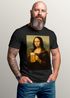 Herren T-Shirt für das Oktoberfest Mona Lisa mit Bierkrug Fun-Shirt Trachtenshirt Bierfest Outfit Statement Spruch Saufen lustig Moonworks®preview