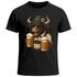 Herren T-Shirt für das Oktoberfest Ochse Trachtenlook Maßkrüge Bier Fun-Shirt Trachtenshirt Bierfest Outfit Statement Spruch Saufen lustig Moonworks®preview