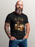 Herren T-Shirt für das Oktoberfest Ochse Trachtenlook Maßkrüge Bier Fun-Shirt Trachtenshirt Bierfest Outfit Statement Spruch Saufen lustig Moonworks®preview