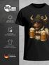 Herren T-Shirt für das Oktoberfest Ochse Trachtenlook Maßkrüge Bier Fun-Shirt Trachtenshirt Bierfest Outfit Statement Spruch Saufen lustig Moonworks®preview