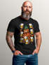 Herren T-Shirt für das Oktoberfest Oktopus Achtarmig Bier Maßkrüge Fun-Shirt Trachtenshirt Bierfest Outfit Statement Spruch Saufen lustig Moonworks®preview
