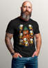 Herren T-Shirt für das Oktoberfest Oktopus Achtarmig Bier Maßkrüge Fun-Shirt Trachtenshirt Bierfest Outfit Statement Spruch Saufen lustig Moonworks®preview