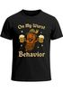 Herren T-Shirt für das Oktoberfest On My Wurst Behavior Fun-Shirt Trachtenshirt Bierfest Outfit Statement Spruch Saufen lustig Moonworks®preview