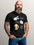 Herren T-Shirt für das Oktoberfest Schere Stein Paar Bier Fun-Shirt Trachtenshirt Bierfest Outfit Statement Spruch Saufen lustig Moonworks®preview