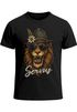 Herren T-Shirt für das Oktoberfest Servus Party Löwe Trachtenshirt Bierfest Outfit mit Statement Spruch Saufen lustig Moonworks®preview