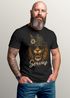 Herren T-Shirt für das Oktoberfest Servus Party Löwe Trachtenshirt Bierfest Outfit mit Statement Spruch Saufen lustig Moonworks®preview
