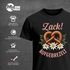 Herren T-Shirt für das Oktoberfest Zack Aufgebrezelt Brezel & Edelweiß Fun-Shirt Trachtenshirt Bierfest Outfit Statement Spruch Saufen lustig Moonworks®preview