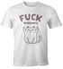 Herren T-Shirt Fun-Shirt Fuck youuuuu Spruch Katze mit Mittelfinger lustig Moonworks®preview