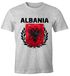 Herren T-Shirt - Fußball EM 2016 Albania Albanien Flagge Vintage - Comfort Fit MoonWorks®preview