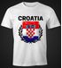 Herren T-Shirt - Fußball EM 2016 Croatia Kroatien Flagge Vintage - Comfort Fit MoonWorks®preview