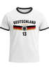 Herren T-Shirt Fußball Trikot EM WM Frontprint und Backprint personalisiert mit Name Deutschlandshirt Moonworks®preview