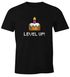 Herren T-Shirt Geburtstag Level Up Pixel-Torte Retro Gamer Pixelgrafik Geschenk Arcade Fun-Shirt Moonworks®preview