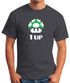 Herren T-Shirt Geburtstag Retro Pixel-Pilz 1-Up-Pilz Level-Up Gaming Konsole 90er Fun-Shirt Moonworks®preview