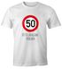 Herren T-Shirt Geburtstag {style_variation} Straßenschild Tempolimit Bitte langsam sprechen Lustig Spruch Fun-Shirt Moonworks®preview