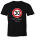 Herren T-Shirt Geburtstag {style_variation} Straßenschild Tempolimit Bitte langsam sprechen Lustig Spruch Fun-Shirt Moonworks®preview