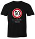 Herren T-Shirt Geburtstag {style_variation} Straßenschild Tempolimit Bitte langsam sprechen Lustig Spruch Fun-Shirt Moonworks®preview