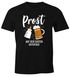 Herren T-Shirt Geschenk Prost zum ersten Vatertag Papa Spruch lustig Bierflasche Milchflasche Moonworks®preview