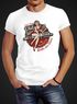 Herren T-Shirt Girls on Cars Retro Vintage Print Pin up Girl Logo Aufdruck Slim Fit Neverless®preview