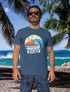 Herren T-Shirt Good Vibes Welle Hippie Slogan Statement Surf Design Vintage Retro Fashion Streetstyle Neverless®preview