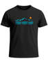 Herren T-Shirt Grafik Landscape Illustration Berge Nature Streetwear Printshirt Fashion Streetstyle Männer Neverless®preview