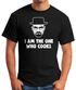 Herren T-Shirt Grillen Heisenberg I am the one who cooks Barbecue BBQ Fleisch Parodie Fun-Shirt Moonworks®preview