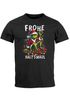 Herren T-Shirt Grinch Frohe Weihnachten Spruch Sarkasmus Schwarzer Humor XMAS Outfit Männer Moonworks®preview