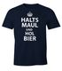 Herren T-Shirt Halts Maul und hol Bier Fun-Shirt Moonworks®preview