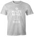 Herren T-Shirt Halts Maul und hol Bier Fun-Shirt Moonworks®preview