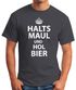 Herren T-Shirt Halts Maul und hol Bier Fun-Shirt Moonworks®preview